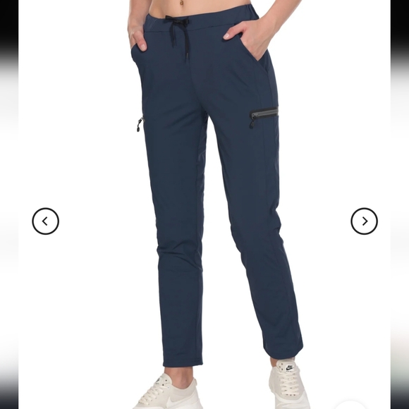 Little Donkey Andy Women's Lightweight Stretch Navy Ankle Pants Size M - Picture 1 of 15